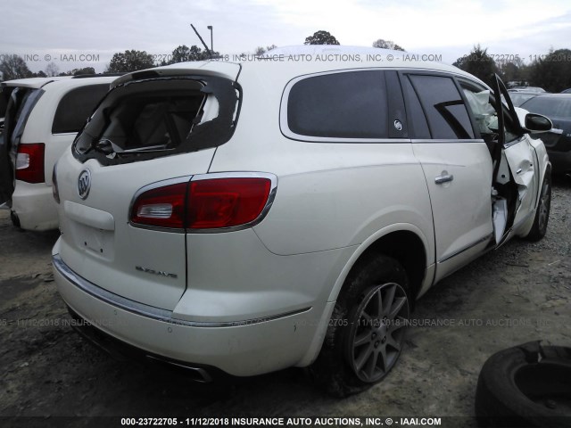 5GAKRBKD8EJ314654 - 2014 BUICK ENCLAVE WHITE photo 4