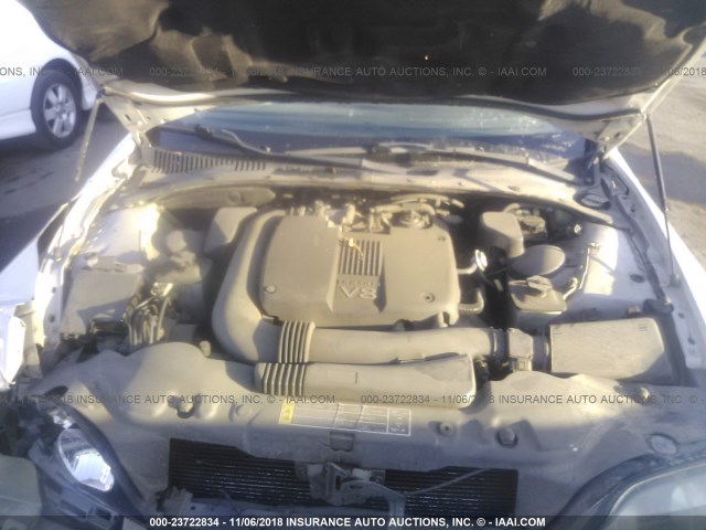 1LNHM87A12Y646748 - 2002 LINCOLN LS WHITE photo 10