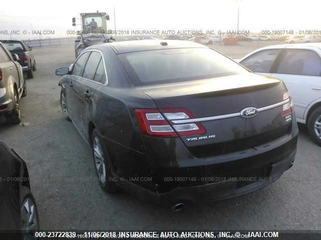 1FAHP2E9XDG223036 - 2013 FORD TAURUS SEL BLACK photo 3