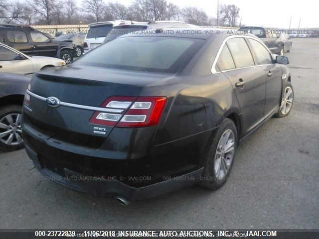 1FAHP2E9XDG223036 - 2013 FORD TAURUS SEL BLACK photo 4