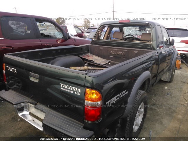 5TESN92N03Z158334 - 2003 TOYOTA TACOMA XTRACAB PRERUNNER GREEN photo 4