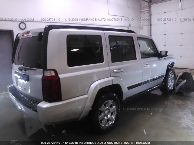 1J8HG48K17C633894 - 2007 JEEP COMMANDER SILVER photo 4