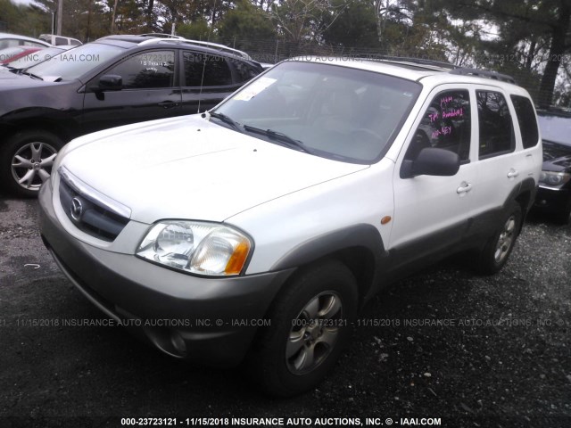 4F2CZ06193KM52606 - 2003 MAZDA TRIBUTE ES WHITE photo 2