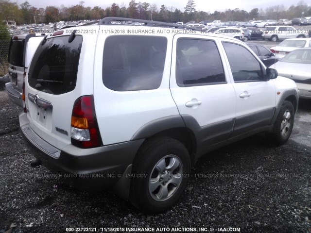 4F2CZ06193KM52606 - 2003 MAZDA TRIBUTE ES WHITE photo 4