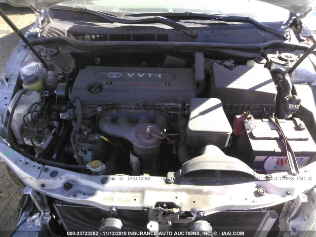 4T4BE46K88R017497 - 2008 TOYOTA CAMRY CE/LE/XLE/SE SILVER photo 10