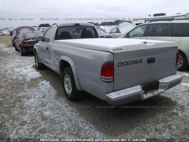 1B7FL26Y3XS248042 - 1999 DODGE DAKOTA SILVER photo 3