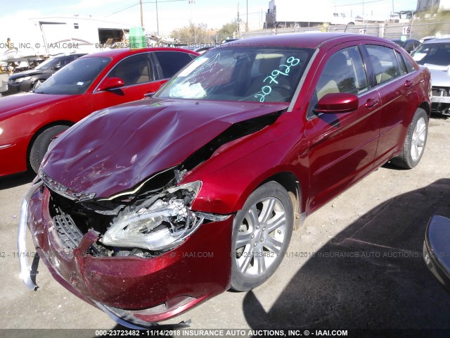 1C3CCBAB1CN207928 - 2012 CHRYSLER 200 LX RED photo 2