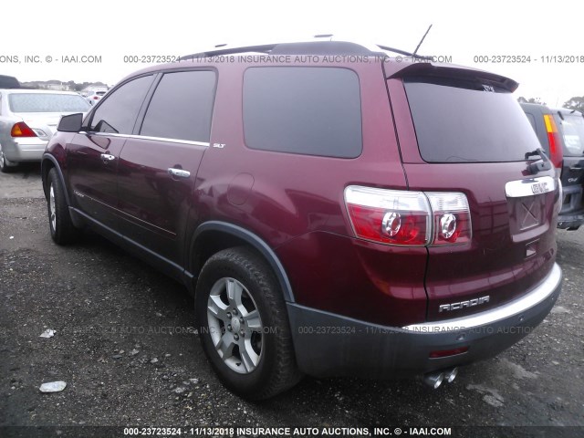 1GKER33717J160855 - 2007 GMC ACADIA SLT-2 RED photo 3