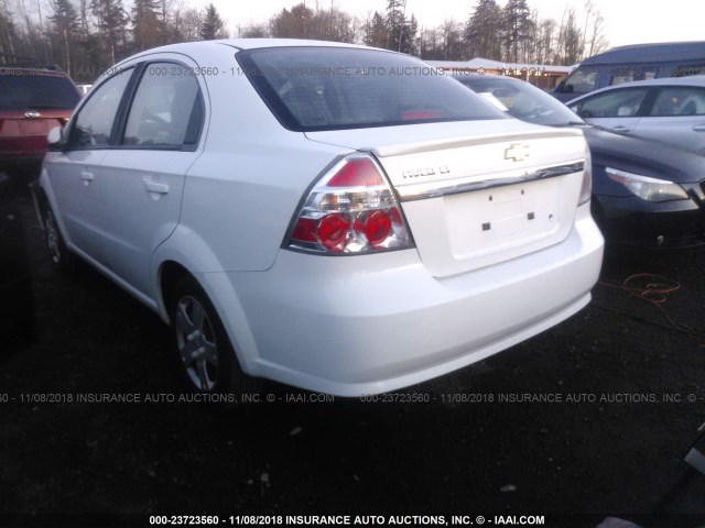 KL1TD5DE5BB232726 - 2011 CHEVROLET AVEO LS/LT თეთრი ფოტო 3