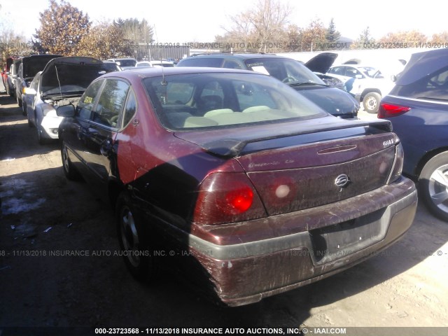 2G1WH55K619286348 - 2001 CHEVROLET IMPALA LS წითელი ფოტო 3