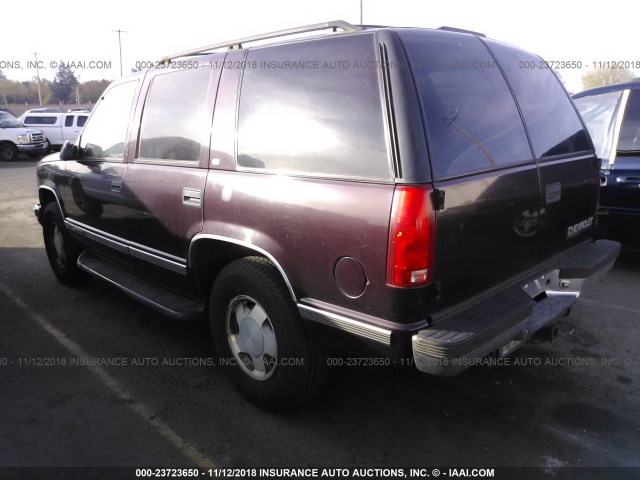 1GNEK13R0VJ370793 - 1997 CHEVROLET TAHOE K1500 MAROON photo 3