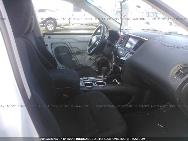 5N1AR2MM0EC688327 - 2014 NISSAN PATHFINDER S/SV/SL/PLATINUM WHITE photo 5