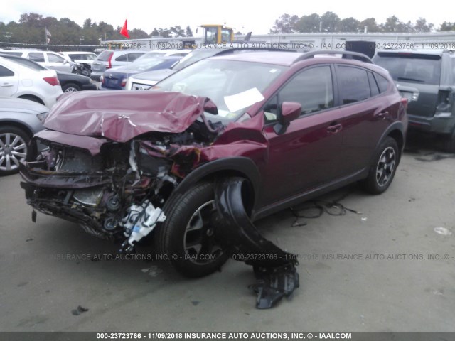 JF2GTABC5JH223237 - 2018 SUBARU CROSSTREK PREMIUM RED photo 2