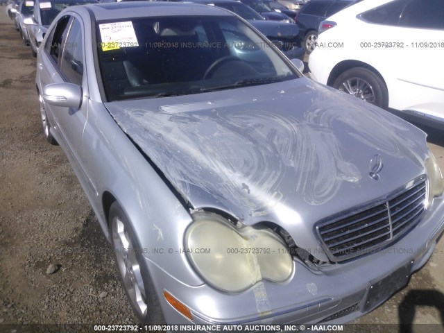 WDBRF52H97F936274 - 2007 MERCEDES-BENZ C 230 SILVER photo 6