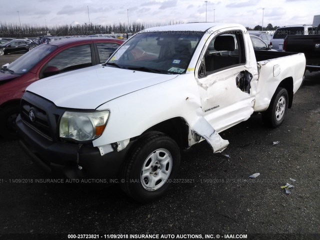 5TENX22N77Z454634 - 2007 TOYOTA TACOMA WHITE photo 2