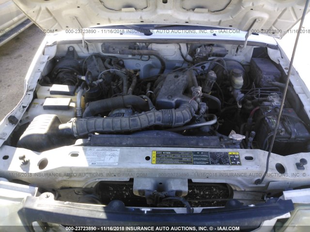 1FTYR10U25PA66968 - 2005 FORD RANGER WHITE photo 10