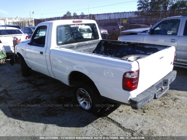 1FTYR10U25PA66968 - 2005 FORD RANGER WHITE photo 3