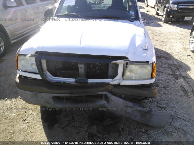 1FTYR10U25PA66968 - 2005 FORD RANGER WHITE photo 6