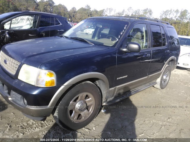 1FMZU74E82UC93437 - 2002 FORD EXPLORER EDDIE BAUER BLUE photo 2