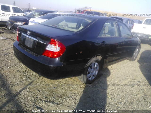 4T1BE32K24U326984 - 2004 TOYOTA CAMRY LE/XLE/SE BLACK photo 4