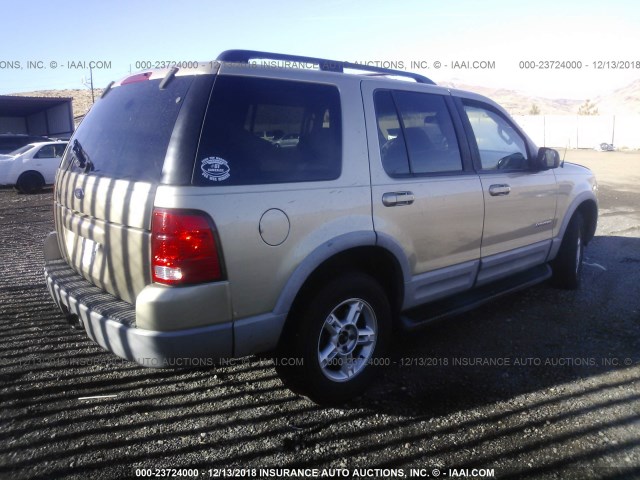 1FMZU73EX2ZA60423 - 2002 FORD EXPLORER XLT GOLD photo 4