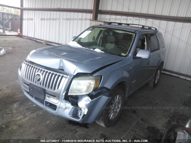 4M2CU97148KJ14730 - 2008 MERCURY MARINER PREMIER BLUE photo 2