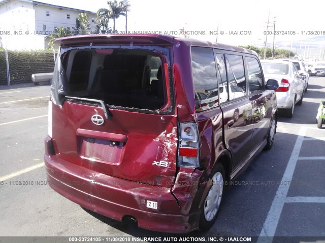 JTLKT334764107133 - 2006 TOYOTA SCION XB წითელი ფოტო 4