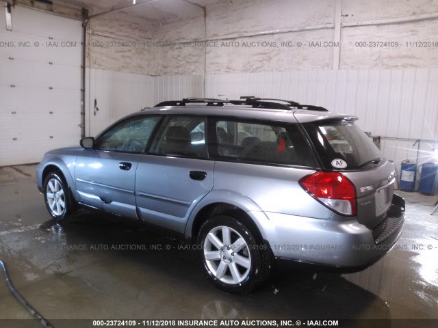 4S4BP61C297318220 - 2009 SUBARU OUTBACK 2.5I SILVER photo 3