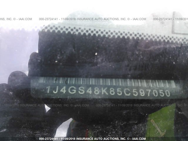 1J4GS48K85C597050 - 2005 JEEP GRAND CHEROKEE LAREDO/COLUMBIA/FREEDOM 黑色 照片 9