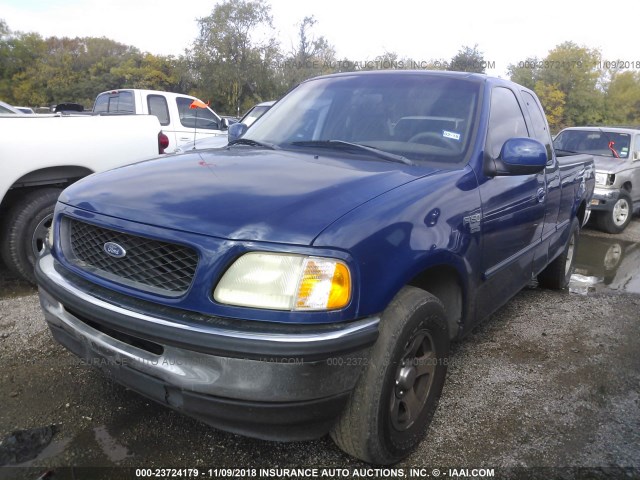 1FTRX17LXWKA65265 - 1998 FORD F150 BLUE photo 2