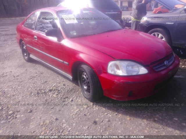 1HGEJ7228XL020842 - 1999 HONDA CIVIC HX RED photo 1