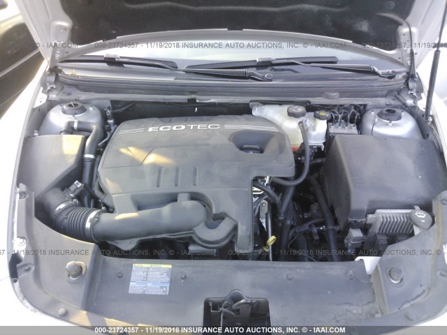 1G1ZC5EB9AF105911 - 2010 CHEVROLET MALIBU 1LT SILVER photo 10