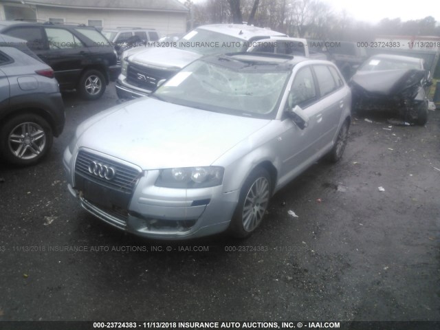 WAUNF78P08A093801 - 2008 AUDI A3 2.0 PREMIUM SILVER photo 2