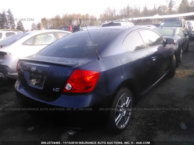 JTKDE177060076511 - 2006 TOYOTA SCION TC BLUE photo 4