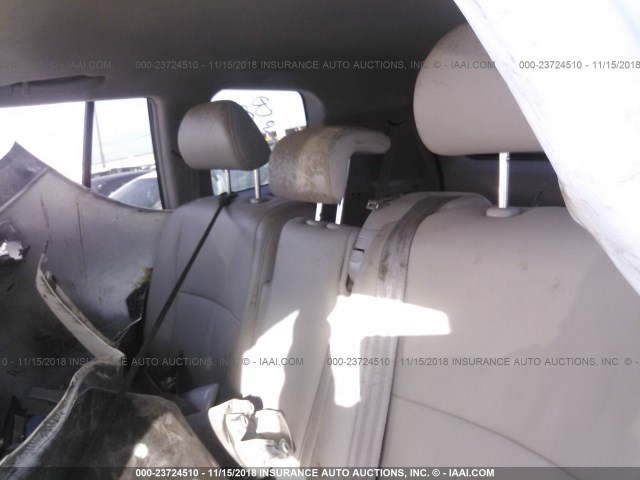 5TDZK3EH7CS076401 - 2012 TOYOTA HIGHLANDER SE WHITE photo 8