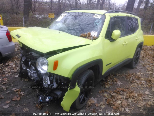 ZACCJABB4HPG43147 - 2017 JEEP RENEGADE LATITUDE GREEN photo 2