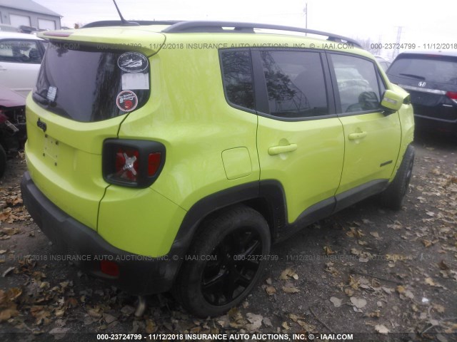 ZACCJABB4HPG43147 - 2017 JEEP RENEGADE LATITUDE GREEN photo 4