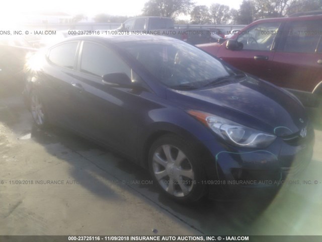 5NPDH4AE4DH285984 - 2013 HYUNDAI ELANTRA GLS/LIMITED BLUE photo 1