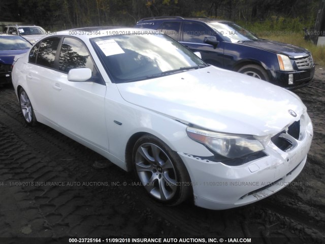 WBANB33585CN63177 - 2005 BMW 545 I WHITE photo 1