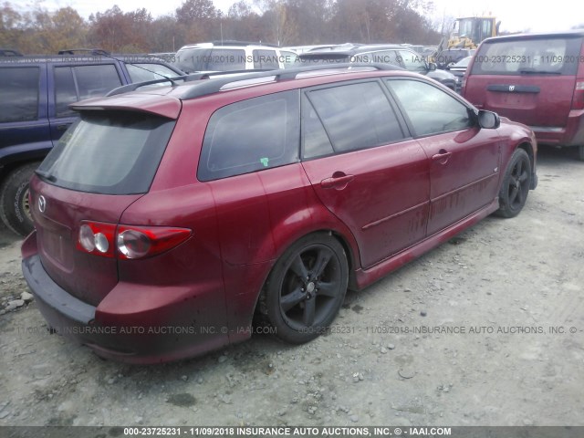 1YVHP82D345N87004 - 2004 MAZDA 6 S RED photo 4