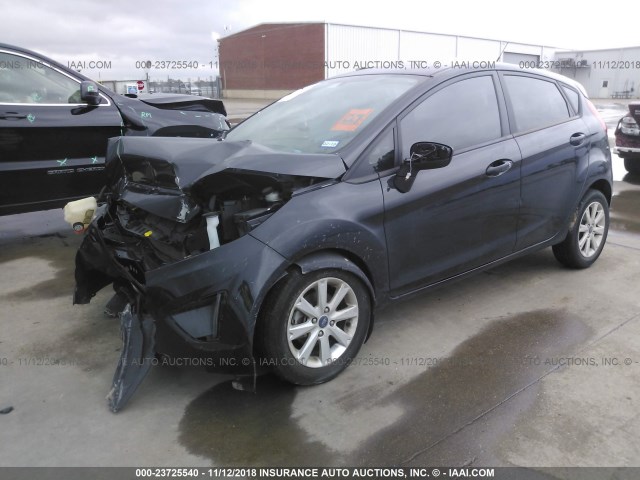 3FADP4EJ7DM204373 - 2013 FORD FIESTA SE BLACK photo 2