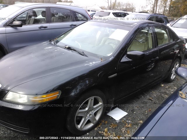 19UUA66245A015209 - 2005 ACURA TL BLACK photo 2