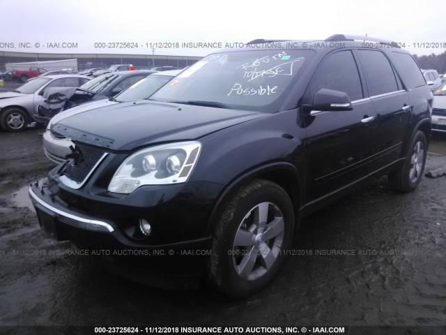 1GKKVRED8BJ349645 - 2011 GMC ACADIA SLT-1 BLACK photo 2