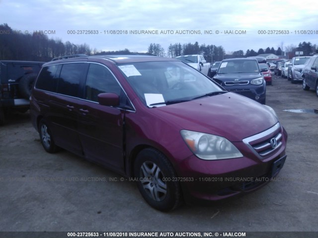 5FNRL387X6B438164 - 2006 HONDA ODYSSEY EXL MAROON photo 1