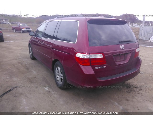 5FNRL387X6B438164 - 2006 HONDA ODYSSEY EXL MAROON photo 3