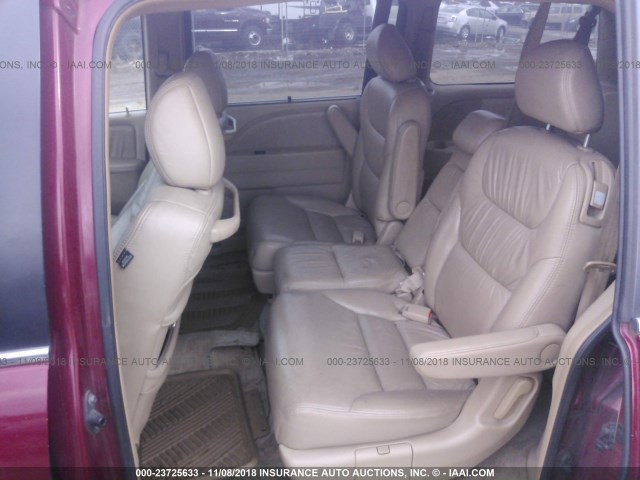 5FNRL387X6B438164 - 2006 HONDA ODYSSEY EXL MAROON photo 8