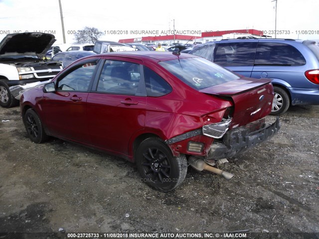 1FAHP3GN0AW164256 - 2010 FORD FOCUS SES RED photo 3