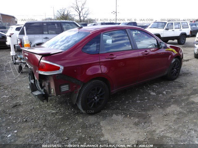 1FAHP3GN0AW164256 - 2010 FORD FOCUS SES RED photo 4