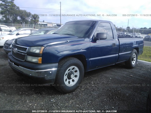 3GCEC14V56G230744 - 2006 CHEVROLET SILVERADO C1500 Dark Blue photo 2