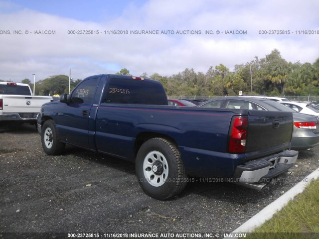 3GCEC14V56G230744 - 2006 CHEVROLET SILVERADO C1500 Dark Blue photo 3